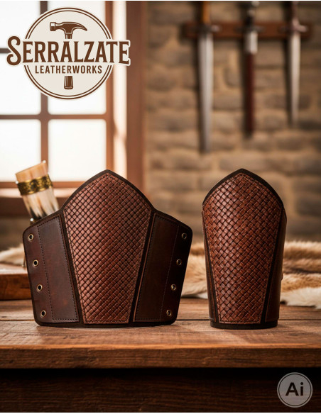 Gambali vichinghi con scaglie in...