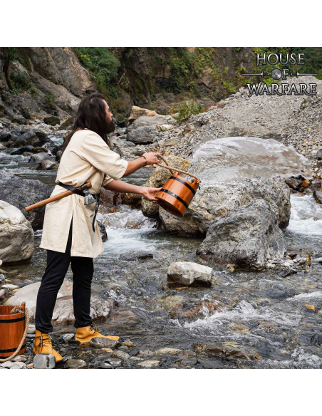 Secchio d'acqua rustico in legno,...