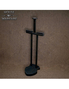 Supporto in legno per armature, finitura nera