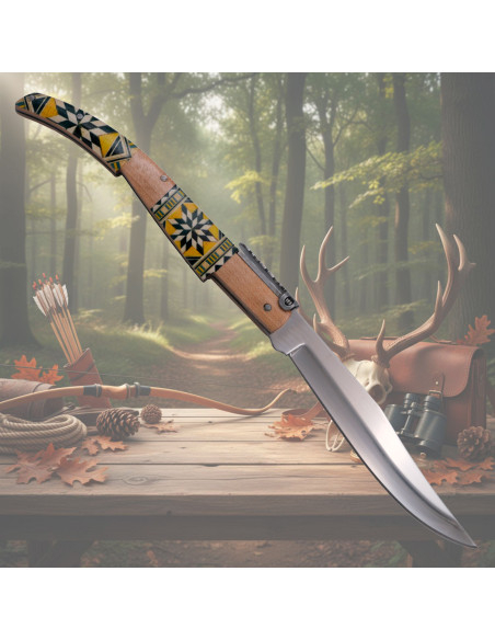 Coltello a molla decorato Third della...