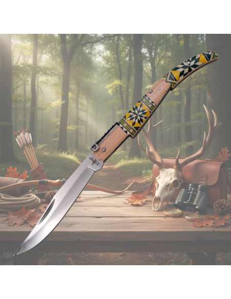 Coltello a molla decorato Third della...