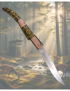 Coltello a molla decorato Third della serie Legno d'Acero...