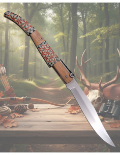 Navaja carrucola intarsia Third della serie Legno Acero...