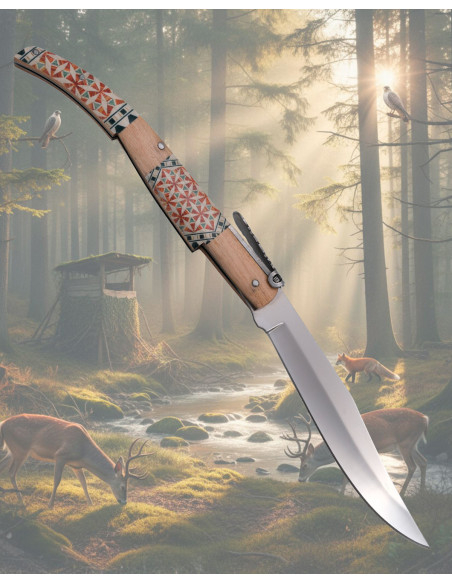 Coltello a molla Third mango decorato...