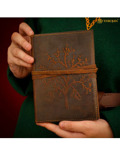 Diario medieval copertina in pelle con design Albero...