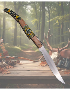 Coltello a molla Third impugnatura intarsiata serie... 2