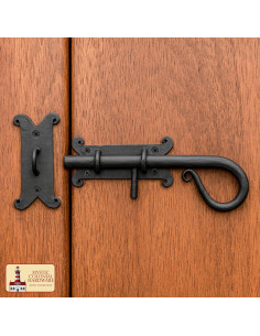 Chiavistello rustico per porta con perno scorrevole