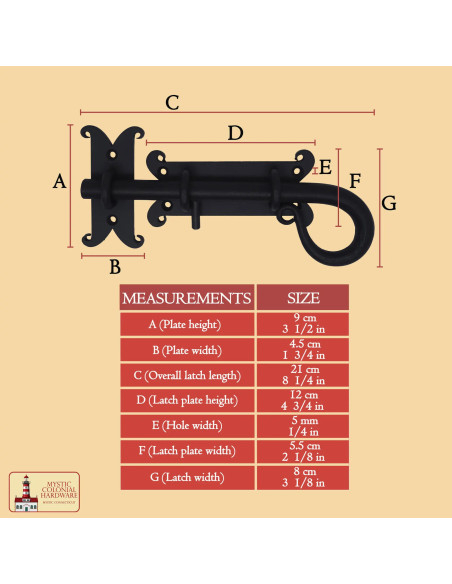 Chiavistello rustico per porta con...