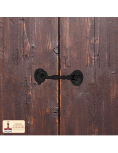 Fermo a gancio medievale nero per porta