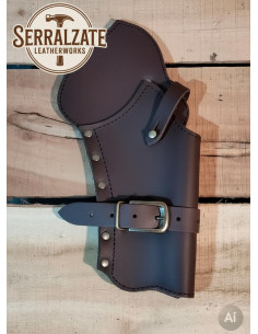 Custodia per cartucciera per revolver western, marrone 2
