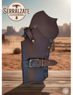 Custodia per cartucciera per revolver western, marrone