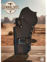 Custodia per cartucciere per revolver western, nera