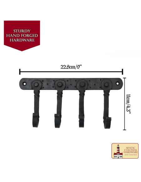 Appendiabiti rustico con 4 ganci...
