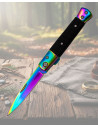 Coltello a lama stilettata rainbow marca Third, lama 7,5 cm.