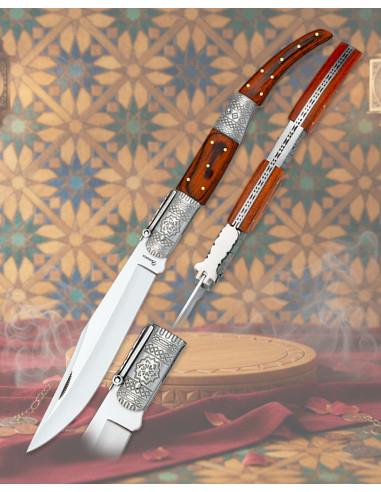 Coltello arabo decorato numero quattro di Albainox, manico rosso