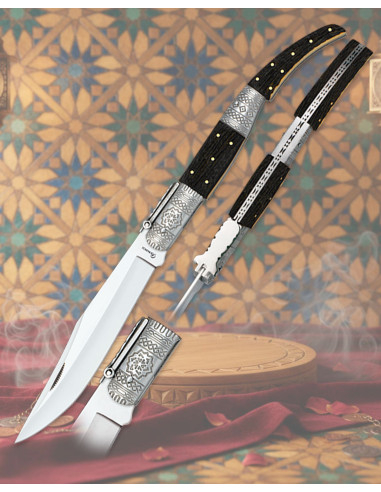 Navaja araba decorata numero quattro di Albainox, imitazione di cervo