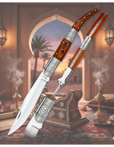 Coltello arabo decorato numero tre di Albainox, stamina rossa