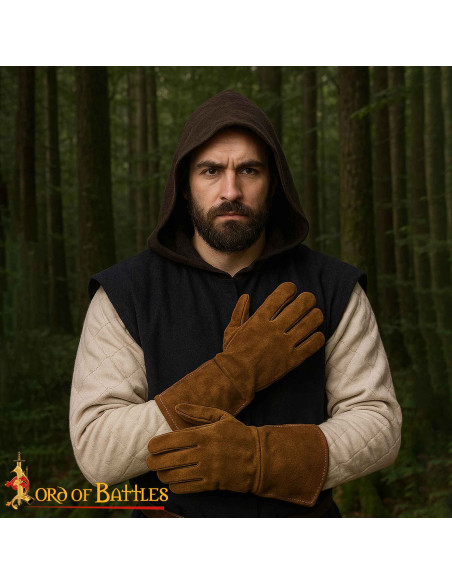 Guanti medievali in pelle...