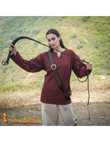 Fasce medievale in cuoio nero...