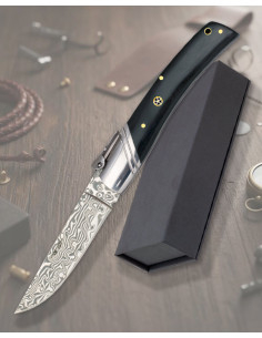 Navaja albainox damasco, manico stamina mosaico (9 cm.)