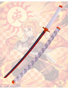 Katana decorativa Rengoku Kyojuro di Demon Slayer, con...