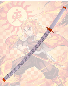 Katana decorativa Rengoku Kyojuro di Demon Slayer, con... 2