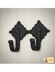 Supporto doppio rustico da parete (13,9 x 5 cm.)