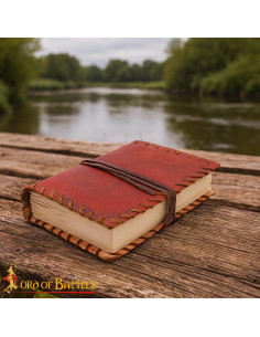 Diario medieval copertina in pelle rilegatura laterale