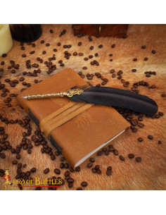 Diario medieval con copertina in pelle, design...