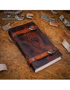 Diario medieval copertina in pelle con chiusura a...