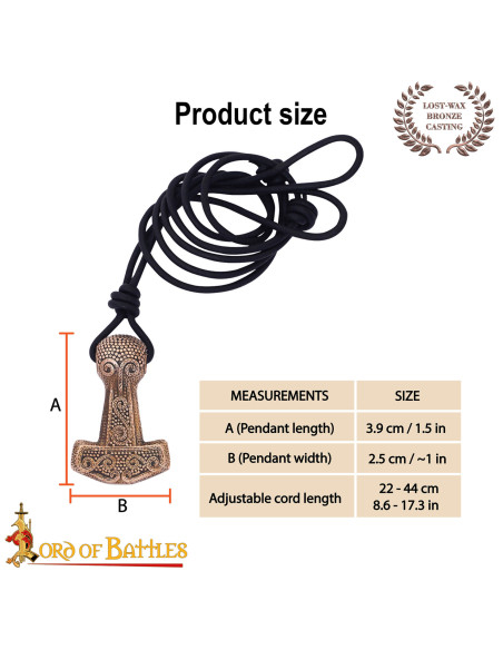 Ciondolo vichingo Mjölnir in bronzo... Ciondolo vichingo Mjölnir in bronzo...