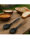 Set 2 cucchiai medievali in corno di bue
