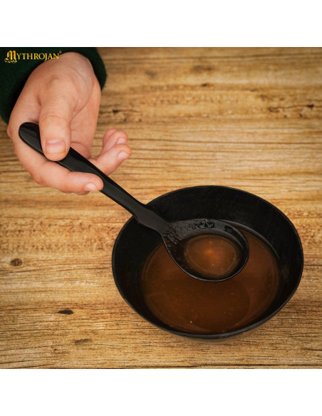 Set 2 cucchiai medievali in corno di bue Set 2 cucchiai medievali in corno di bue