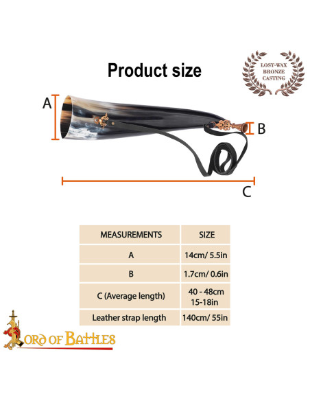 Corno medievale autentico con...