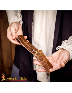 Fodero per cintura per appenderci spade, pelle marrone 2