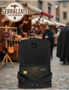 Borsa portamonete e porta carte in nero per ricostruttori