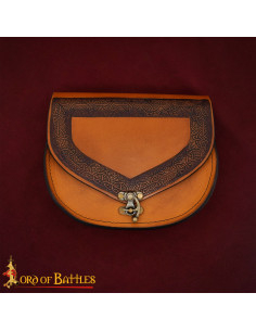 Borsa medievale per cintura con design celtico sbalzato,...
