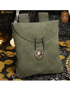Borsa marsupio medievale in pelle scamosciata, colore...