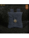 Borsa marsupio medievale in pelle scamosciata, colore blu scuro