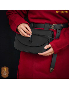 Borsa medievale per cintura con chiusura a corno, colore... 2