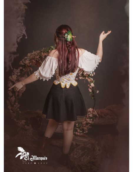 Fermaglio per capelli in pelle con...