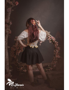 Fermaglio per capelli in pelle con foglie stile autunno 2