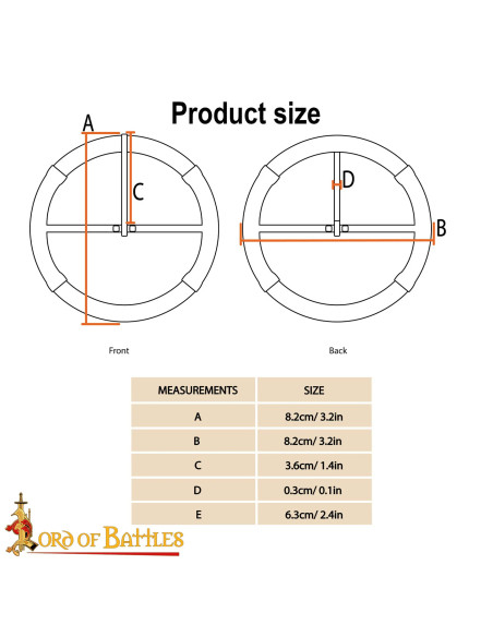 Fibbia medievale rotonda in argento...