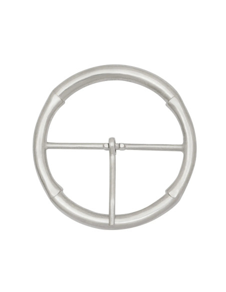 Fibbia medievale rotonda in argento...