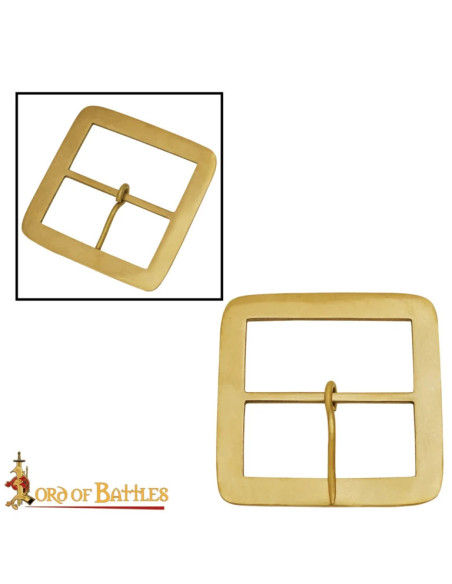 Fibbia medievale in ottone per...