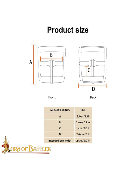 Fibbia medievale piccola in ottone...