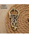 Fibbia a nodo serpente per cintura vichinga (4x9 cm)