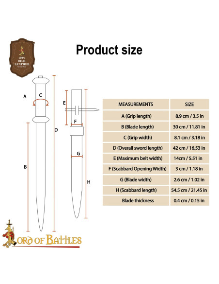 Rondel medievale: impugnatura in...