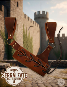 Fodero medieval per cintura per spada, marrone scuro