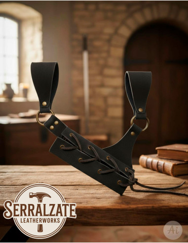 Fodero medieval per cintura per spada, nero